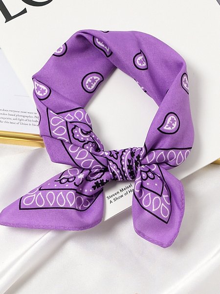 

Vintage Ethnic Pattern Pelis Print Square Scarf Autumn Winter Warm Scarf Decorative Scarf, Purple, Women Scarves & Shawls