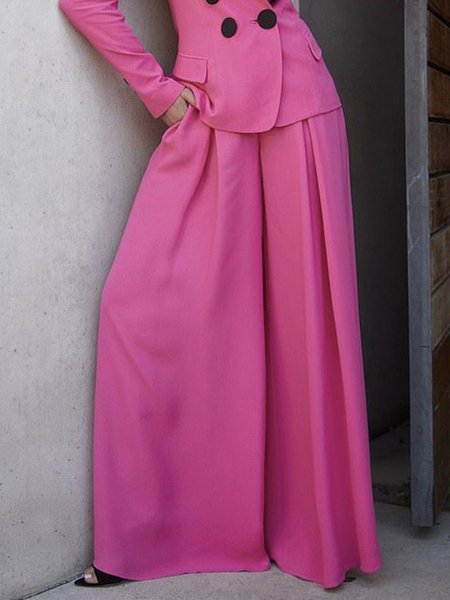 

Urban Regular Fit Plain Fashion Pants, Pink, Pants