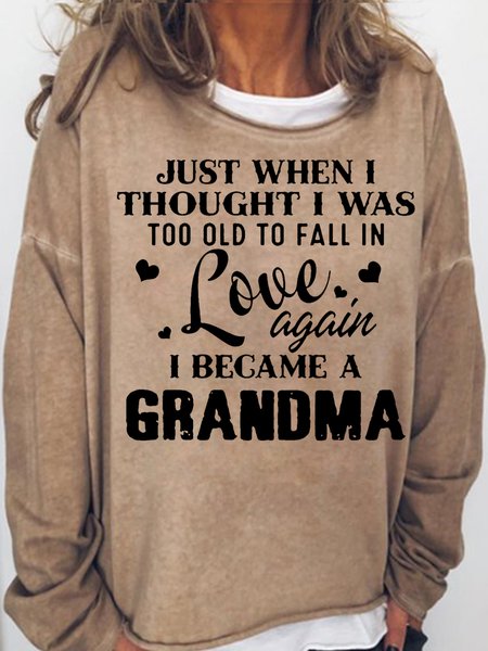 

Womens grandma and grandkid Crew Neck Sweatshirt, Light brown, Hoodies&Sweatshirts