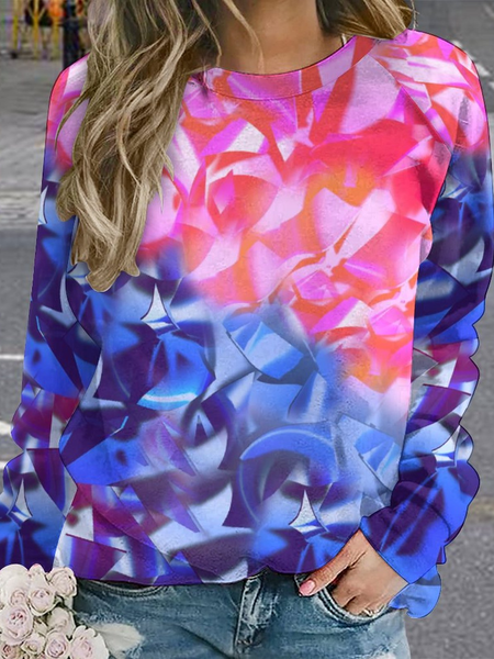 

Lilicloth X Paula Pink Blue Shatter Sunset Women's Sweatshirt, As picture, Hoodies&Sweatshirts
