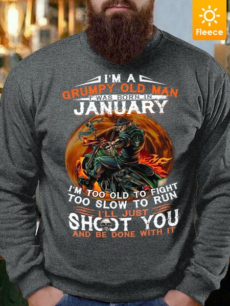 

Men Veterans I’m Too Old To Fight Too Slow To Run Casual Loose Fleece Sweatshirt, Deep gray, Hoodies&Sweatshirts