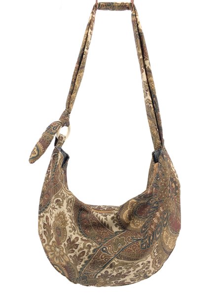 

Vintage Ethnic Cashew Flower Zip Messenger Bag, Army green, Women's Bags