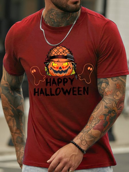 

Lilicloth X Y Happy Halloween Men's T-Shirt, Red, T-shirts