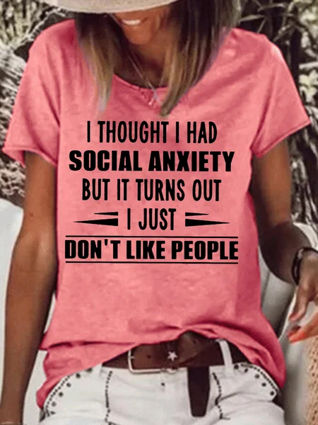 

Womens I Thought I Had Social Anxiety Sweatshirts, Red, T-shirts