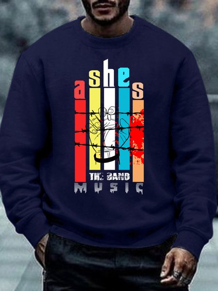 Lilicloth X Abu Ashes The Band Music Men's Sweatshirt, Deep blue, Hoodies&Sweatshirts