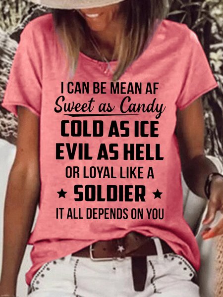 

Womens I Can Be Mean AF Casual Sweatshirt, Red, T-shirts