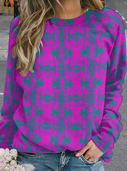 

Lilicloth X Paula Purple Green Light Texture Women's Sweatshirt, Hoodies&Sweatshirts