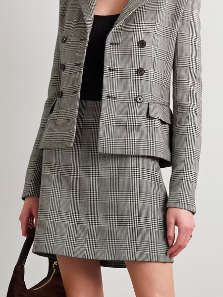 

Urban Regular Fit Plaid Skirt, Gray, Skirts