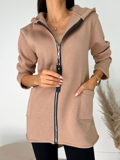 

Cotton-Blend Casual Loose Jacket, Khaki, Jackets