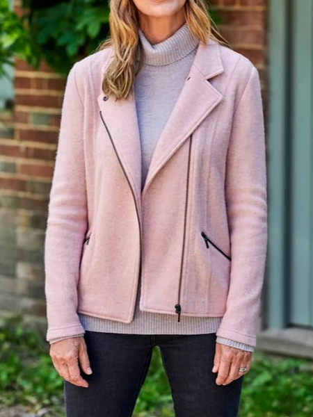 

Regular Fit Boho Plain Other Coat, Pink, Jackets