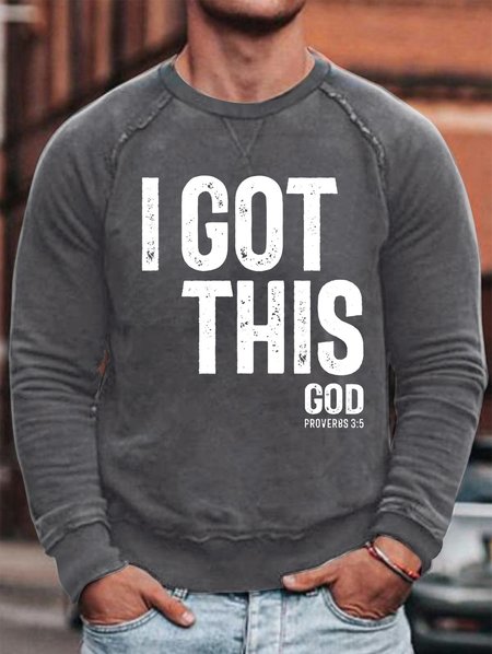 

I Got This God Proverbs3:5 Men's Sweatshirt, Gray, Hoodies&Sweatshirts