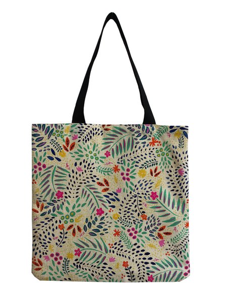 

Colorful Leave All Over Print Shopping Tote, One-size, Bags