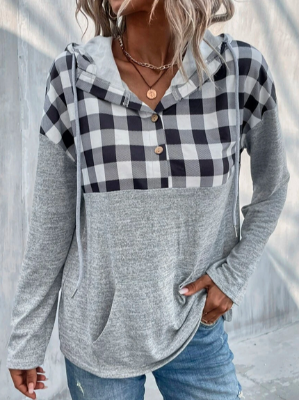 

Geometric Loose Casual Hoodie Sweatshirts, Multicolor, Sweatshirts & Hoodies