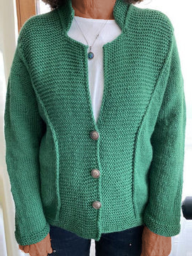 

Stand Collar Knitting Sweater Coat, Green, Sweaters