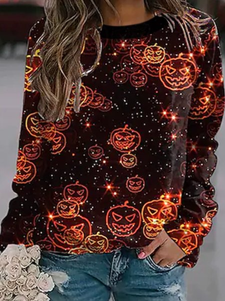 

Casual Halloween Loose Sweatshirt, Black, Sweatshirts & Hoodies