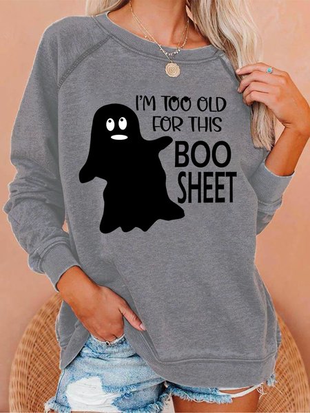 

Lilicloth X Paula I'm Too Old For This Boo Sheet Women's Sweatshirt, Gray, Hoodies&Sweatshirts