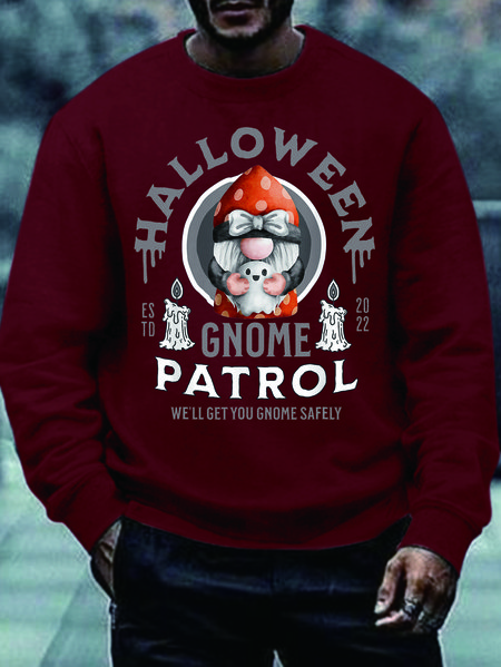 

Men Halloween Gnome Patrol Casual Sweatshirt, Red, Hoodies&Sweatshirts