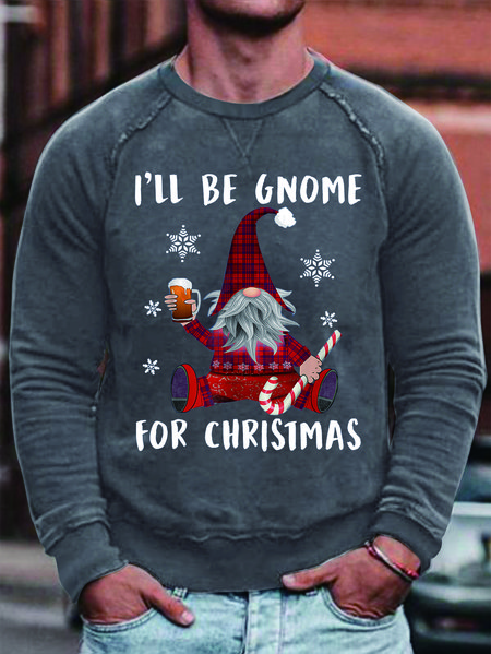 

Men Be Gnome For Christmas Simple Sweatshirt, Gray, Hoodies&Sweatshirts