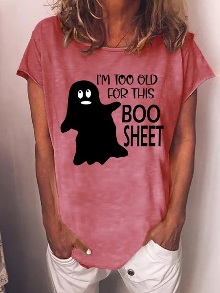 

Lilicloth X Paula I'm Too Old For This Boo Sheet Women's T-Shirt, Red, T-shirts