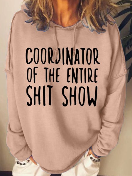 

Womens Coordinator of the Entire Shit Show Shirt Funny Mom Hoodie Sweatshirt, Pink, Hoodies&Sweatshirts