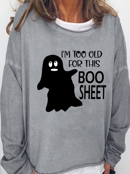 

Lilicloth X Paula I'm Too Old For This Boo Sheet Women's Sweatshirt, Light gray, Hoodies&Sweatshirts