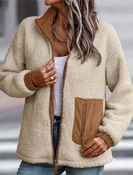 

Teddy Velvet Casual Jacket, Multicolor, Outerwear