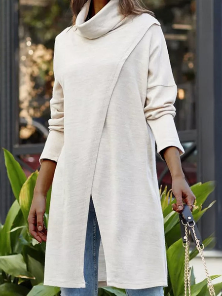 

Plain Regular Fit Casual Dress, White, Mini Dresses