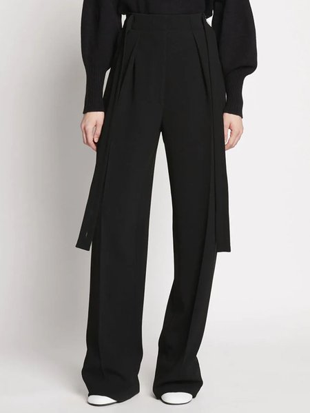 

Daily Regular Fit Plain Fashion Pants, Black, Pants