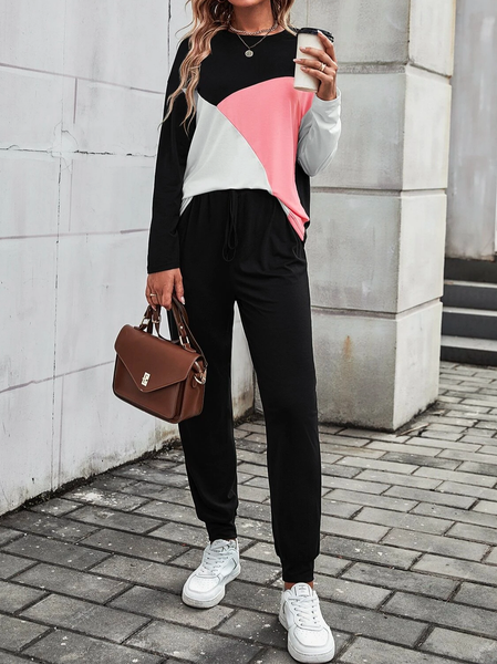

Casual Geometric Regular Fit Two Piece Sets, Multicolor, Suit Set