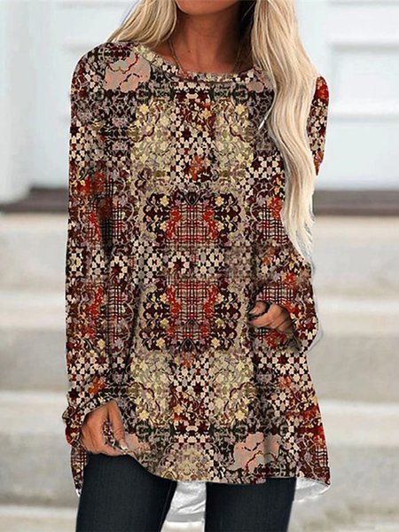 

Casual Ethnic T-Shirt, Khaki, T-Shirts