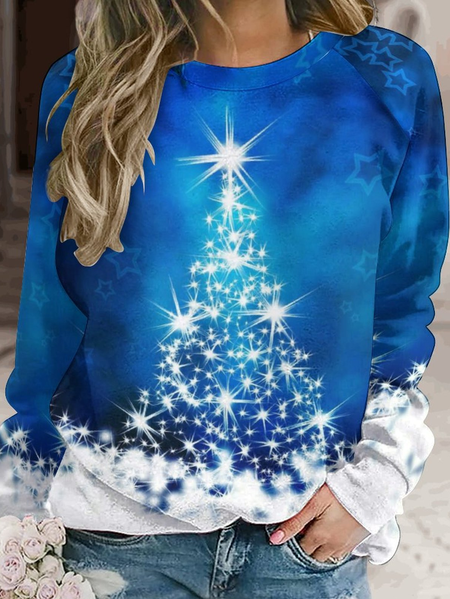 

Women's Christmas Crew Neck Casual Sweatshirt, As picture, Hoodies&Sweatshirts