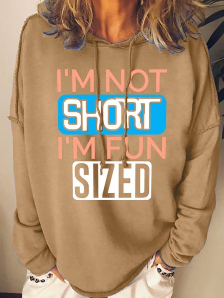 

Lilicloth X Abu I'm Not Short I'm Fun Sized Women's Sweatshirt, Khaki, Hoodies&Sweatshirts