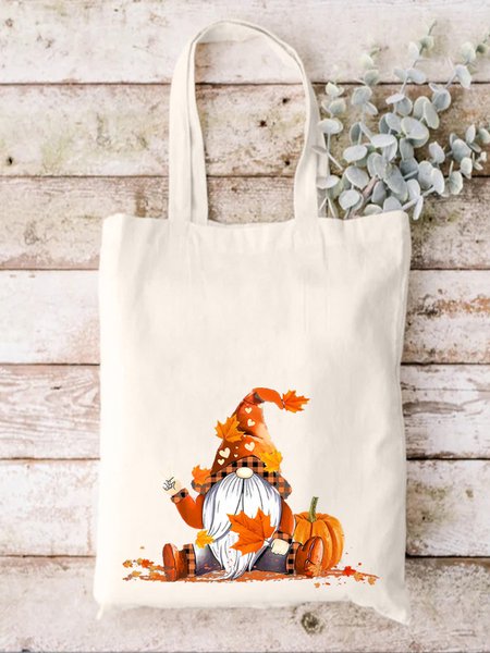 

Halloween Pumpkin Graphic Shopping Tote, White, Bags