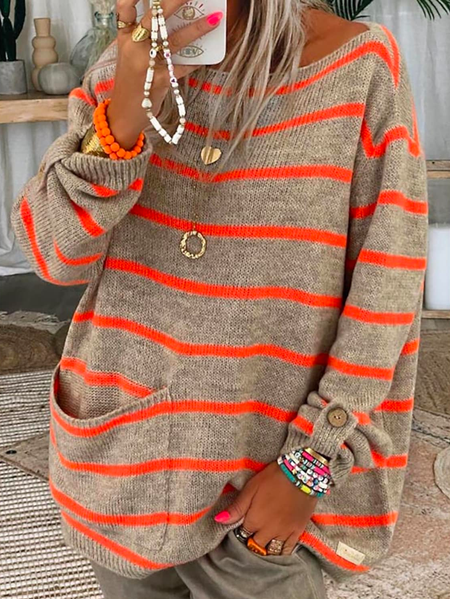

Casual Regular Fit Wool/Knitting Sweater, Khaki, Sweaters