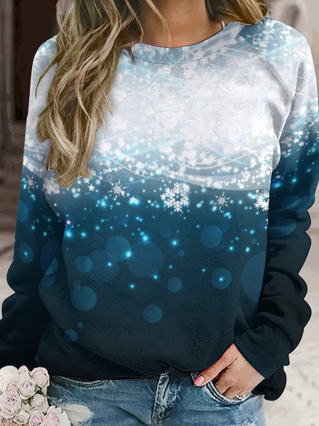 

Womens Christmas Print Sweatshirt, As picture, Hoodies&Sweatshirts