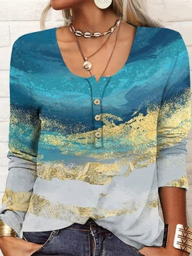 

Ombre Regular Fit Casual T-Shirt, Multicolor, T-Shirts