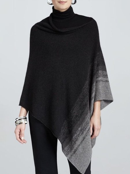 

Black Daily Boat Neck Simple Ombre Sweater, Pullovers