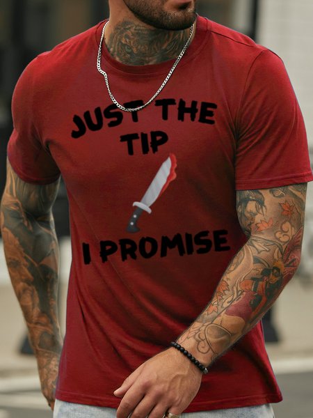 

Lilicloth X Hynek Rajtr Just The Tip I Promise Men's T-Shirt, Red, T-shirts