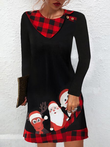 

Geometric Regular Fit Casual Dresses, Black, Dresses