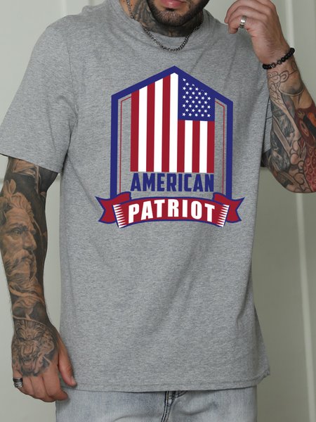 

Lilicloth X Abu American Patriot Men's T-Shirt, Light gray, T-shirts