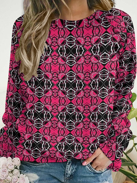 

Lilicloth X Paula Funky Pink White Black Women's Sweatshirt, As picture, Hoodies&Sweatshirts