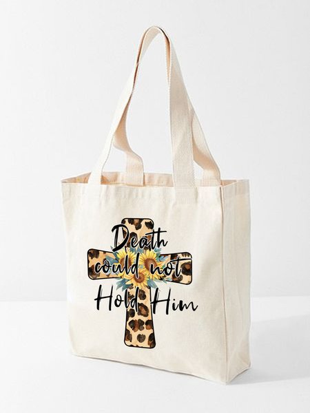

Jesus Cross Shopping Tote, White, Bags