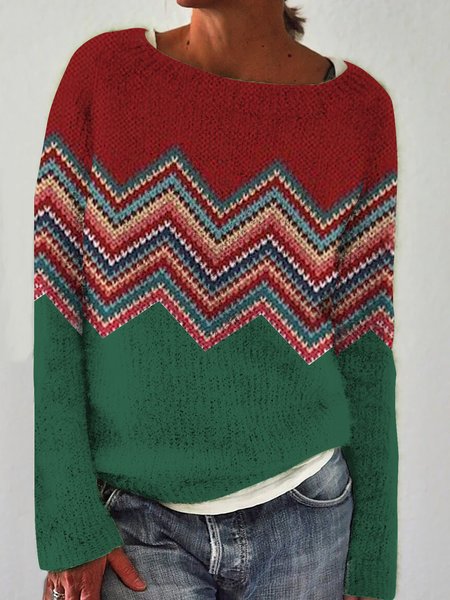 

Geometric stripe Christmas Ugly sweater extra size, Multicolor, Sweaters