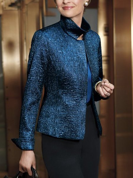 

Urban Plain Long Sleeve Regular Fit Jacket, Blue, Jackets