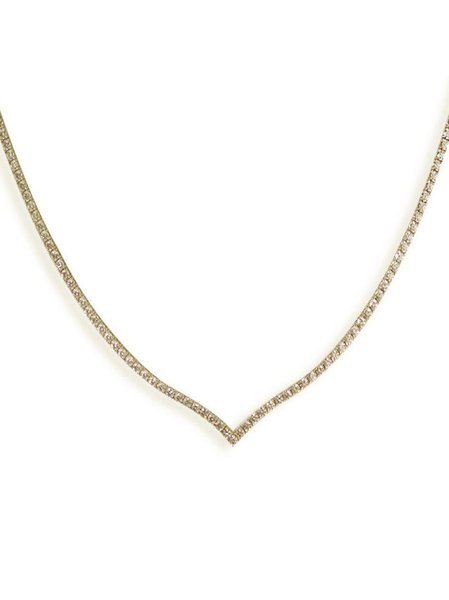 

Banquet Party Natural Zircon Full Set Sexy Choker Necklace Dress Matching, Golden, Jewelry