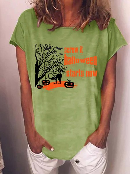 

Lilicloth X Y Screw It Halloween Starts Now Women's T-Shirt, Green, T-shirts