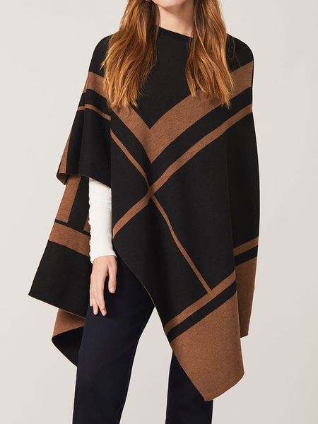 

High Elasticity Loose Crew Neck Long sleeve Sweater, Black-coffee, Pullovers