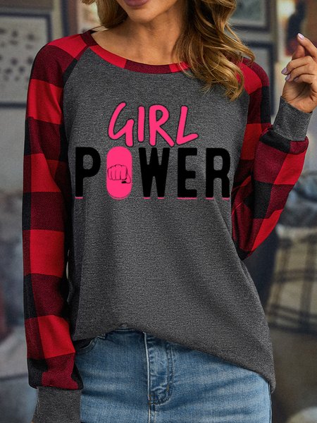 

Lilicloth X Abu Girl Power Women's Long Sleeve T-Shirt, Gray, Long sleeves
