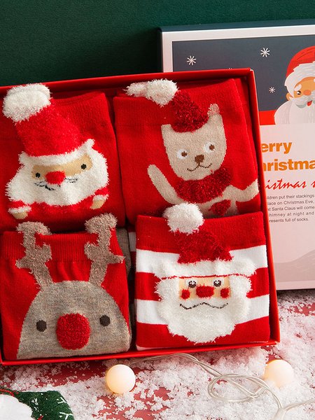 

Christmas Over The Calf Socks, Color3, Socks