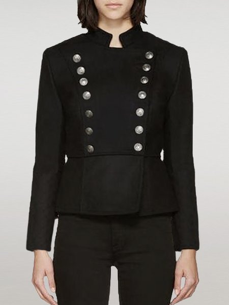 

Urban Plain Long Sleeve Regular Fit Jacket, Black, Jackets